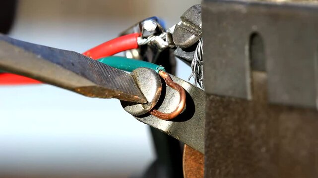 Green Wire Removed From Screw Held In Place By Screwdriver Then Put Back And Tightened