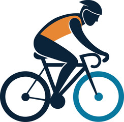 Obraz premium silhouette of a cyclist