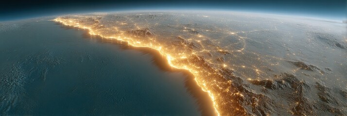Satellite Night View of Turkey Highlighting Urban Lights and Transportation Networks for Geopolitical and Economic Analysis in Modern Digital Context