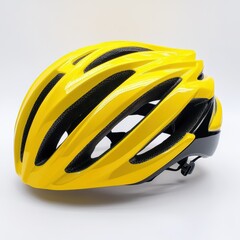 Vibrant Yellow Bicycle Helmet Road Cycling Safety Gear Head Protection Stylish Design Sport Accessory
