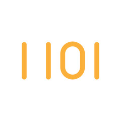 Binary Code Vector Flat Icon Design