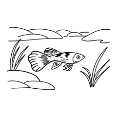 Fish icon vector set isolated on white background. food illustration sign collection.