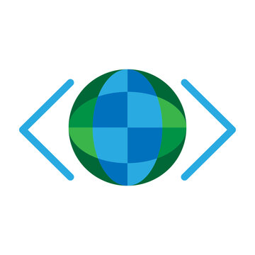 Web Coding Vector Flat Icon Design