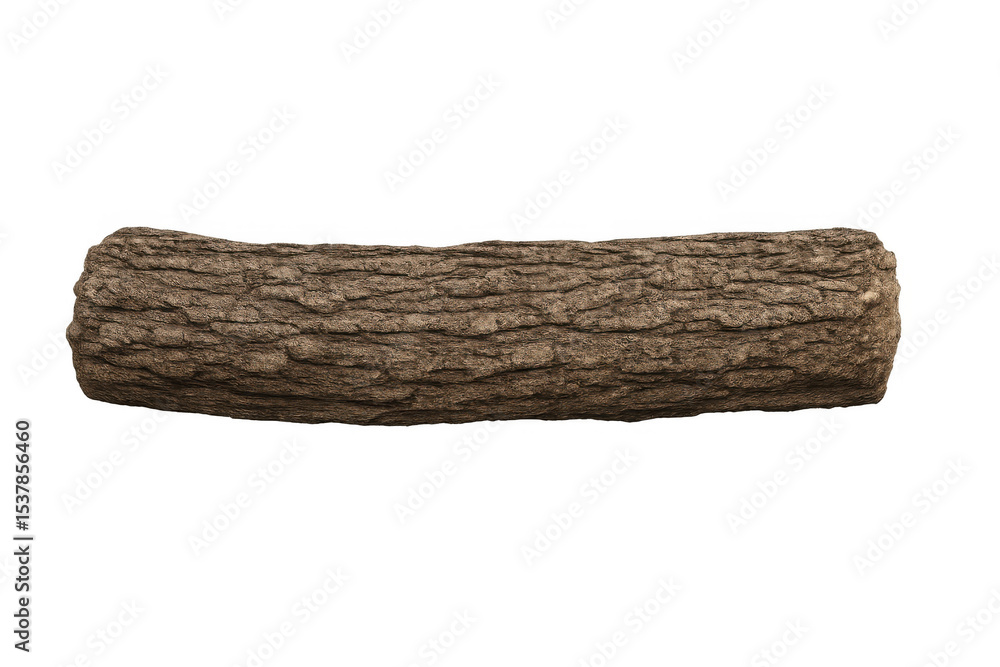 Poster photorealistic log isolated on transparent background, ideal for adding a touch of nature to rustic-