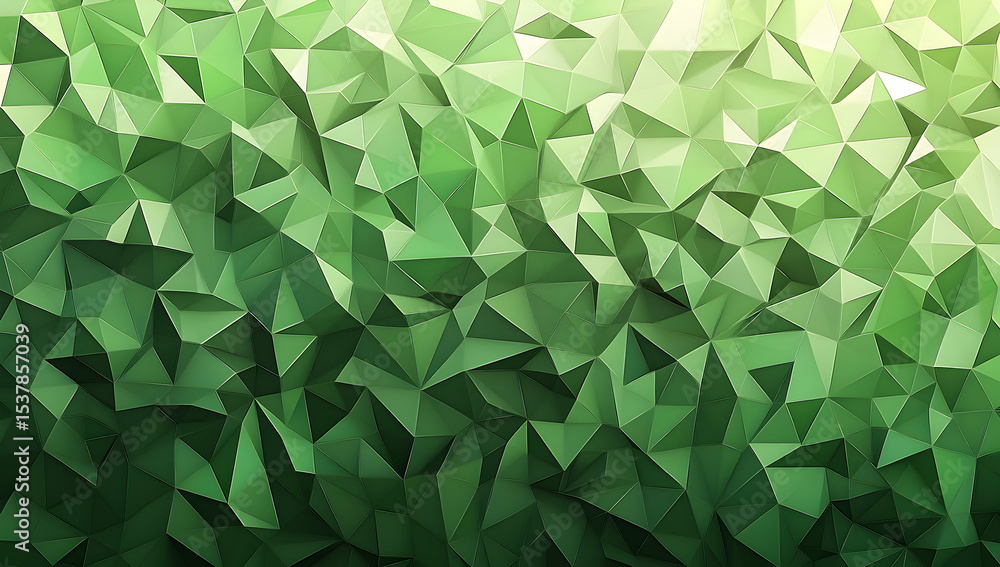 Poster green abstract triangle pattern background