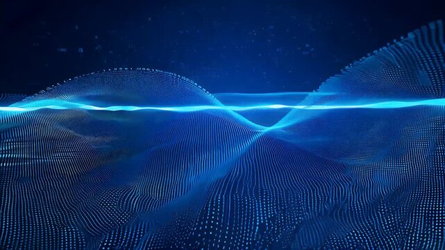 A seamless loop blue digital binary data code representing abstract information technology computergenerated animations that illustrate concept modern connectivity 4K scan scanning