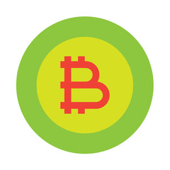 Cryptocurrency Trading Vector Flat Icon Design