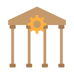 Banking Operations Vector Flat Icon Design