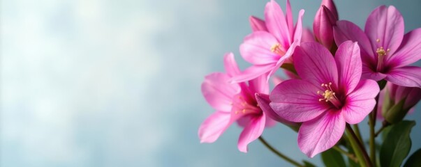 Fototapeta premium Stunning campanula bouquet, isolated, perfect for design projects Right side offers blank space , spring, isolated, botanical