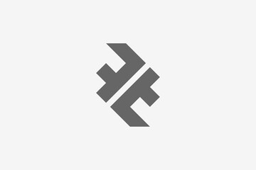 Obraz premium Letter FT symetric bold modern logo