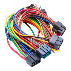 Colorful Electrical Wiring Harness: Connectors and Cables