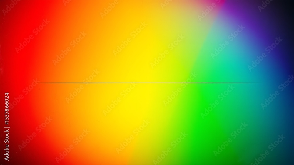 Poster abstract gradient rainbow spectrum with white line dividing vibrant colorful sections