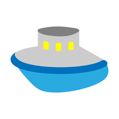 Toy Boat Vector Flat Icon Design