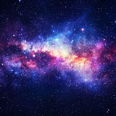 Fototapeta premium Cosmic Nebula: Vibrant Hues of Stardust and Gas