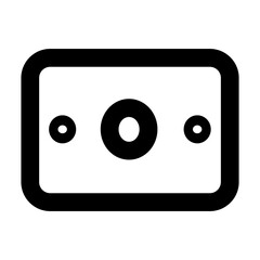 Fototapeta premium Clean line vector icon storage for user interface design. Ideal for web dashboards, mobile apps, UI kits, and prototypes. Scalable SVG format for easy integration in digital projects.