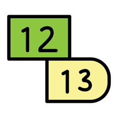 Numerical Reasoning Vector Filled Icon Design
