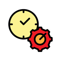 Time Management Vector Filled Icon Design