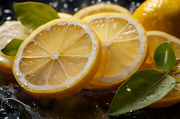 Geschnittene Zitrone in Scheiben