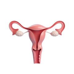 Understanding the female reproductive system uterus ovaries and fallopian tubes anatomy illustration view