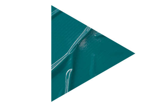Green crumpled paper arrow isolated on transparent background