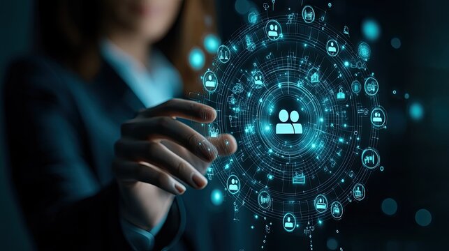 Human resource management and leadership through vibrant digital community engagement icons --ar 16:9 --raw --stylize 250 --v 6.1 Job ID: ea9b8023-1622-48a4-8756-dcbc5f7f6550