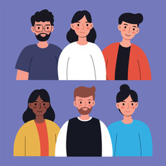 illustration of young people