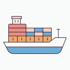 Cargo ship container vessel ocean freight transport