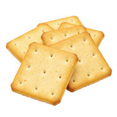 Fototapeta premium Square crackers stack isolated on transparent background