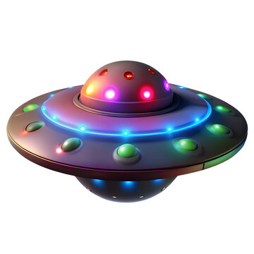 generative AI.UFO  isolated on transparent background. FNG File