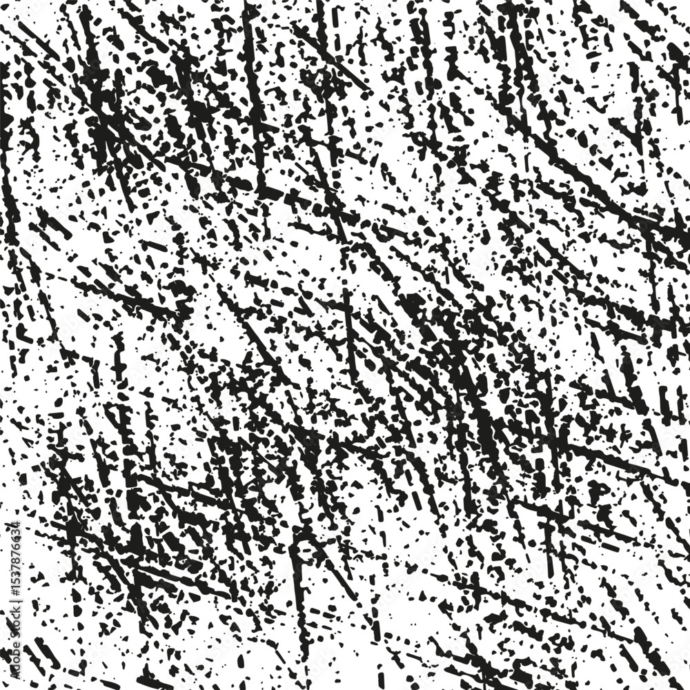 Poster rough scratch texture. chaotic ink lines. grunge black marks. vector sketch surface.