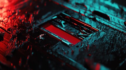 Dark, Futuristic Circuit Detail