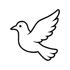 A detailed and elegant vector illustration of a pigeon, featuring soft feathers, realistic posture, and clean outlines. This bird design is perfect for use in nature projects, wildlife illustrations, 