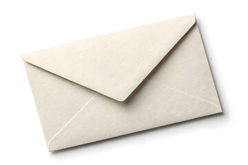 Off white envelope isolated on white background