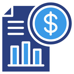 Finance Report  Icon Element For Design