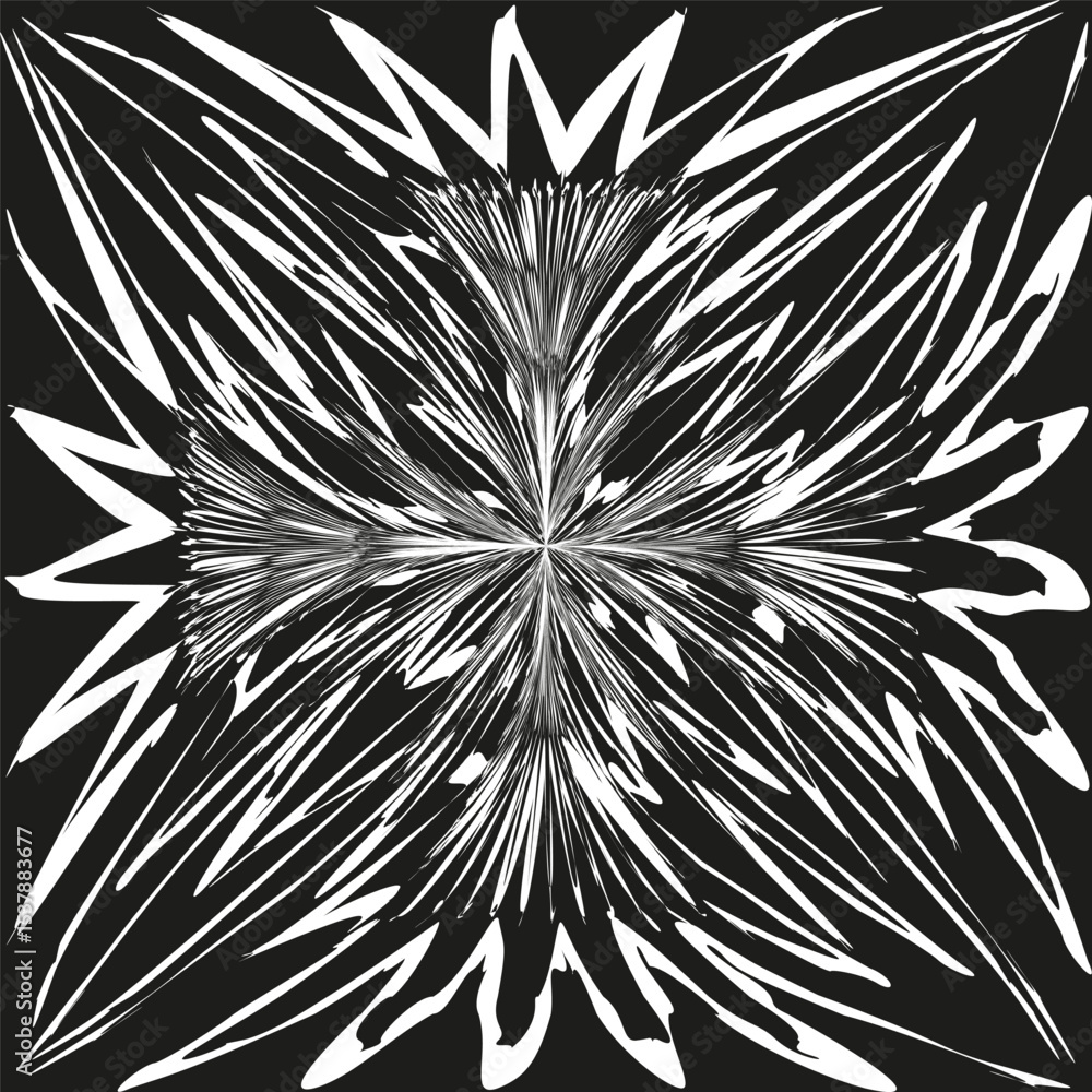 Poster exploding star burst. abstract energy shape. vector black explosion. sharp spiked symbol.