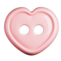 Fototapeta premium Heart Button Accessory 3D Illustration