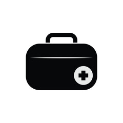 medical suitcase  logo icon illustration flat