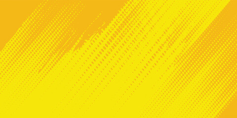 Dots halftone yellow color pattern gradient grunge texture background. Dots pop art comics sport style  modern arts