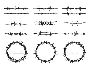 Barbed wire line art pack
