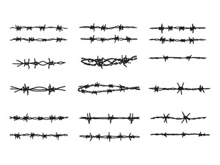 Barbed wire line art pack