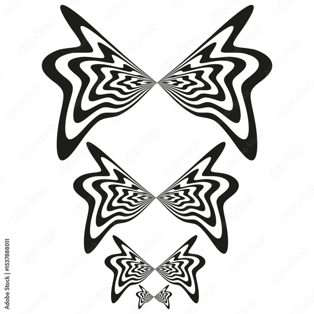 Poster arrow shape vector. black white symbol. abstract triangle form. rotated contrast design.