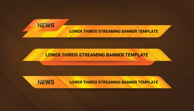 News Lower Thirds Graphic for Online Streaming Television, Video and Media Channel