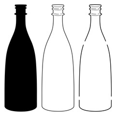 日本酒瓶フレーム素材セット