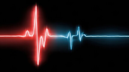 Heartbeat Monitor Tension Line Transitions Into Risk Meter With Upper Zone Minimal for Clear Health Indication and Risk Assessment