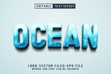 Ocean 3d Text - Editable Text Effect