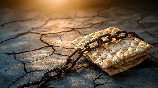Broken chains symbolizing freedom