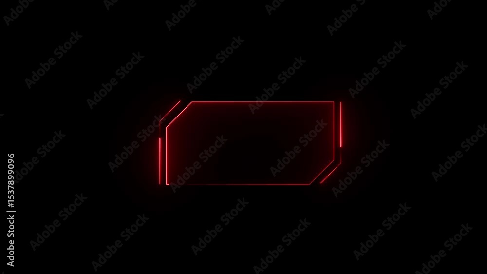 Aufkleber glowing neon line rectangle animation background 4k video. colorful laser show seamless loop 4k bord
