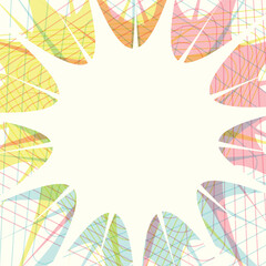 Pastel Color Leak Burst Star with Line Trails, Light Background, Bold Minimal Illustrated Decorations