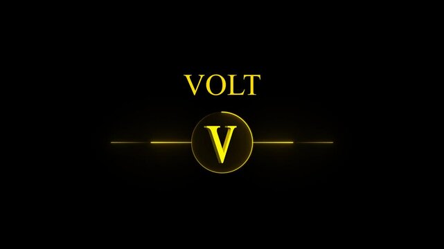 Glowing neon battery volt icon isolated on black background. sparkle effect on Neon glowing thunderbolt speech volt icon animation, 4k video icon .