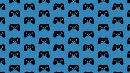 Vector seamless game controller pattern multicolored 